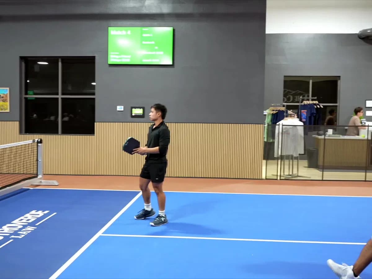 Players using indoor pickleball courts at The Courts LV